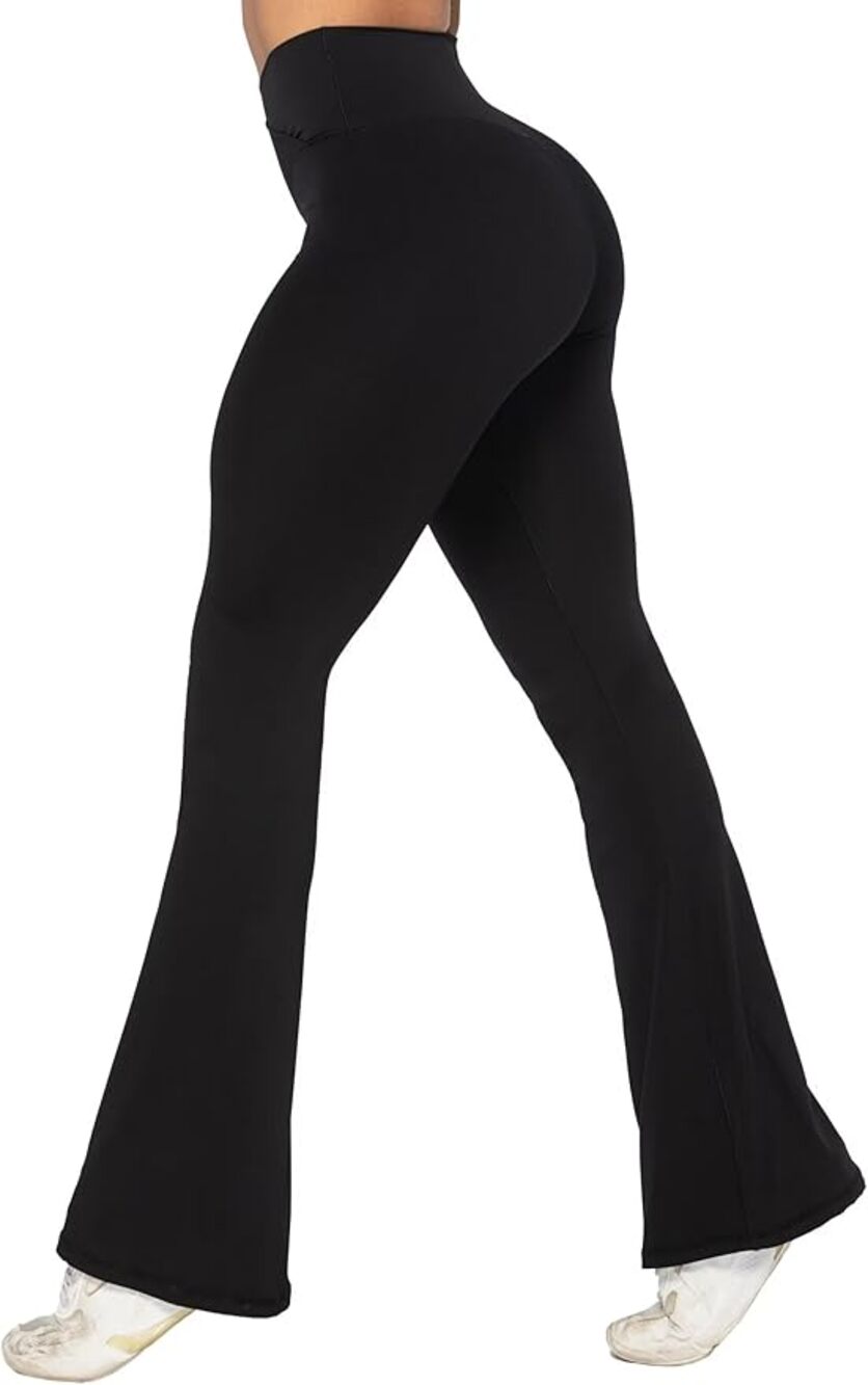 Sunzel Flare Leggings Flare Yoga Pants Crossover High Waist, Tall 34" Size Large